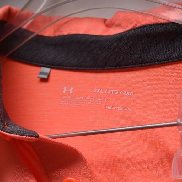 Chautauqua Golf Polo size 2X Bright Orange Under Armour Size 2X - Picture 3 of 8